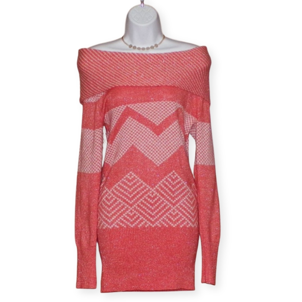 NWOT Vanity Off The Shoulder Shimmer Sweater